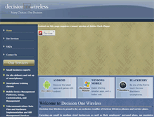 Tablet Screenshot of decisiononewireless.com